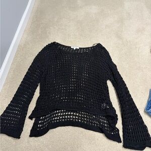 Miracle Black Open-Knit Sweater